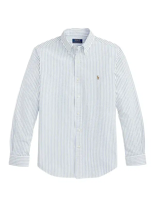 Polo Ralph Lauren Men's Seersucker Oxford Shirt - White Blue