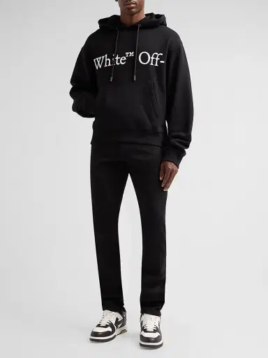 Off-White Men's Vertical Bookish Skate Logo Hoodie - Black - Size XXL | Thumbnail 2