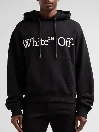 Off-White Men's Vertical Bookish Skate Logo Hoodie - Black - Size XXL | Thumbnail 5