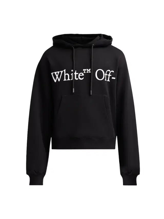 Off-White Men's Vertical Bookish Skate Logo Hoodie - Black