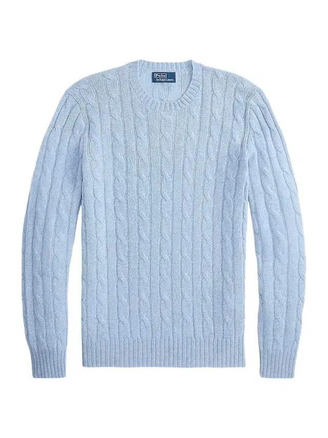 Men's Cashmere Cable-Knit Crewneck Sweater - Adventurine Blue Heather