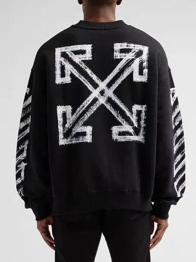 Off-White Men's Motion Arrow Skate Crewneck Sweatshirt - Black - Size XXL | Thumbnail 3 Off-White Men's Motion Arrow Skate Crewneck Sweatshirt - Black - Size XXL | Thumbnail 3