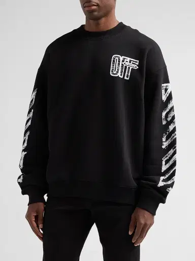 Off-White Men's Motion Arrow Skate Crewneck Sweatshirt - Black - Size XXL | Thumbnail 4 Off-White Men's Motion Arrow Skate Crewneck Sweatshirt - Black - Size XXL | Thumbnail 4