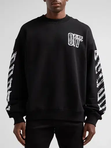 Off-White Men's Motion Arrow Skate Crewneck Sweatshirt - Black - Size XXL | Thumbnail 5 Off-White Men's Motion Arrow Skate Crewneck Sweatshirt - Black - Size XXL | Thumbnail 5