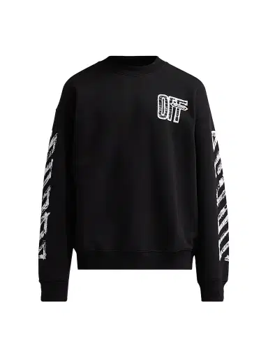 Off-White Men's Motion Arrow Skate Crewneck Sweatshirt - Black - Size XXL | Thumbnail 1 Off-White Men's Motion Arrow Skate Crewneck Sweatshirt - Black - Size XXL | Thumbnail 1
