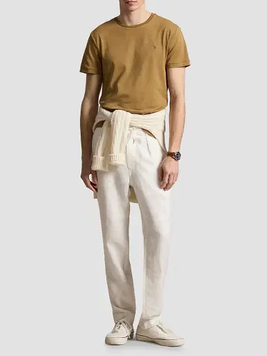 Polo Ralph Lauren Men's Cotton Crewneck T-Shirt - Cafe Brown | Thumbnail 2 Polo Ralph Lauren Men's Cotton Crewneck T-Shirt - Cafe Brown | Thumbnail 2
