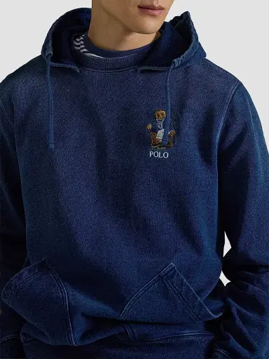 Polo Ralph Lauren Men's Polo Bear Indigo Terry Hoodie - Newport Bear Dark Indigo - Size XXL | Thumbnail 5 Polo Ralph Lauren Men's Polo Bear Indigo Terry Hoodie - Newport Bear Dark Indigo - Size XXL | Thumbnail 5