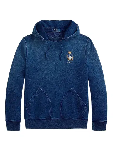 Polo Ralph Lauren Men's Polo Bear Indigo Terry Hoodie - Newport Bear Dark Indigo - Size XXL | Thumbnail 1 Polo Ralph Lauren Men's Polo Bear Indigo Terry Hoodie - Newport Bear Dark Indigo - Size XXL | Thumbnail 1