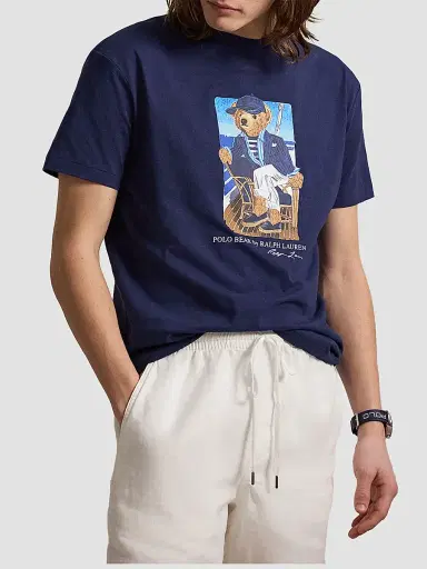 Polo Ralph Lauren Men's Classic-Fit Polo Bear T-Shirt - Newport Bear Navy - Size XXL | Thumbnail 4 Polo Ralph Lauren Men's Classic-Fit Polo Bear T-Shirt - Newport Bear Navy - Size XXL | Thumbnail 4