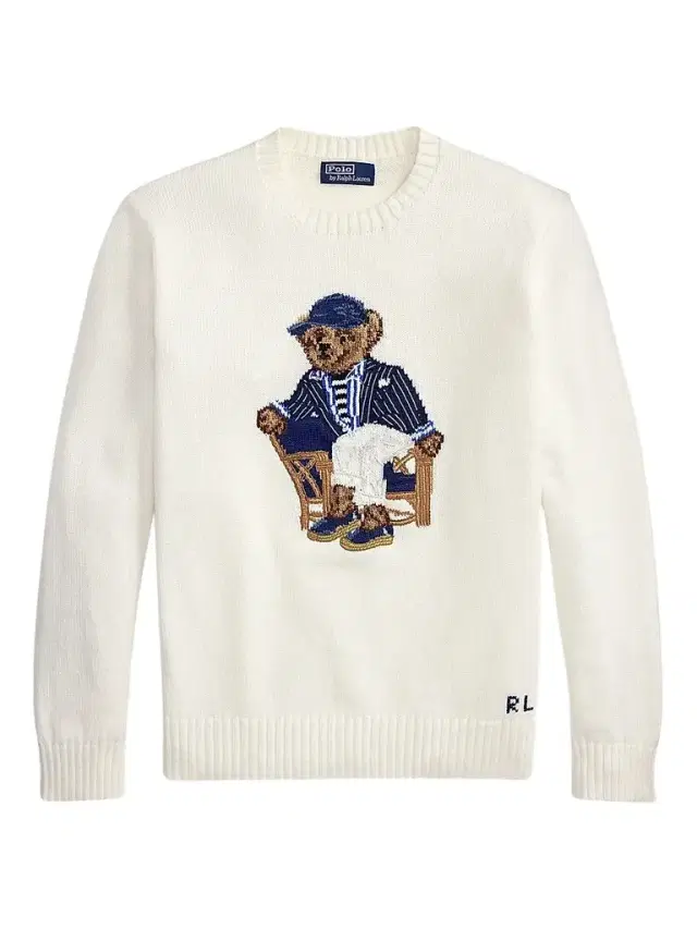 Polo Ralph Lauren Men's Polo Bear Crewneck Sweater - Deckwash White