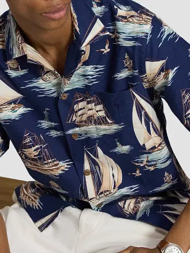 Polo Ralph Lauren Men's Sailboat Oxford Short-Sleeve Shirt | Thumbnail 5 Polo Ralph Lauren Men's Sailboat Oxford Short-Sleeve Shirt | Thumbnail 5