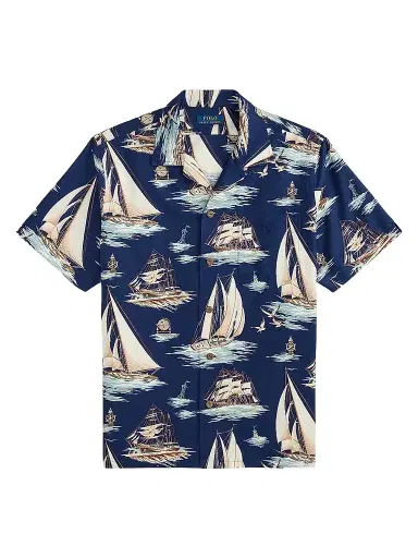 Polo Ralph Lauren Men's Sailboat Oxford Short-Sleeve Shirt | Thumbnail 1 Polo Ralph Lauren Men's Sailboat Oxford Short-Sleeve Shirt | Thumbnail 1