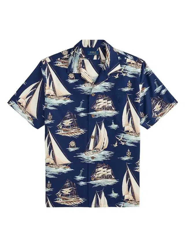 Polo Ralph Lauren Men's Sailboat Oxford Short-Sleeve Shirt - Vintage Schooners - Size XXL