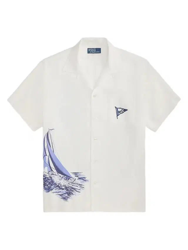 Polo Ralph Lauren Men's Classic-Fit Nautical Linen Camp Shirt - Vintage Nautical Sail - Size XXL