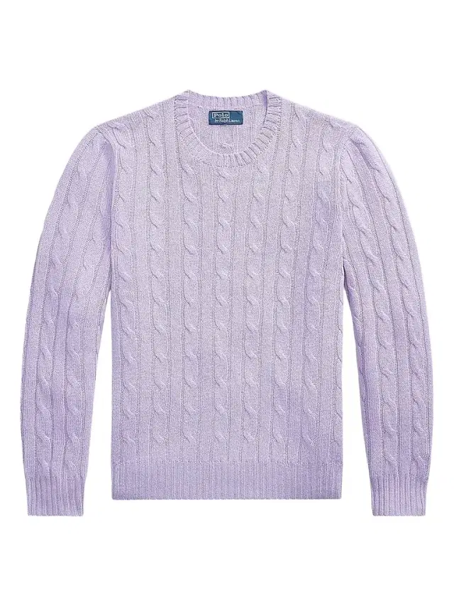 Polo Ralph Lauren Men's Cashmere Cable-Knit Crewneck Sweater - Tanzanite Purple