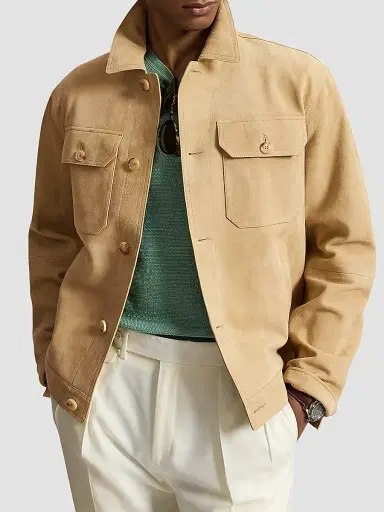 Polo Ralph Lauren Men's Ashdale Suede Jacket - Cafe Tan Suede - Size XXL | Thumbnail 4 Polo Ralph Lauren Men's Ashdale Suede Jacket - Cafe Tan Suede - Size XXL | Thumbnail 4