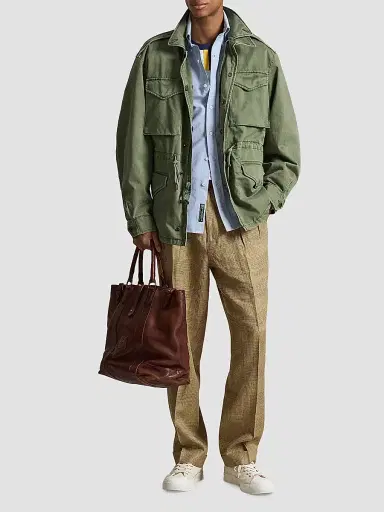 Polo Ralph Lauren Men's Big & Tall Field Jacket - Mint Olive Washed - Size XXL | Thumbnail 2