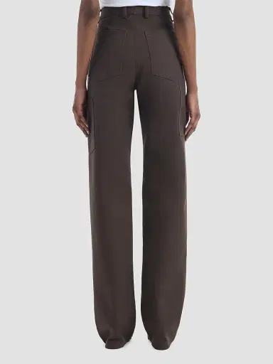 Altuzarra Women's Mills Cotton Slim-Straight Pants - Fudge - Size 12 | Thumbnail 2