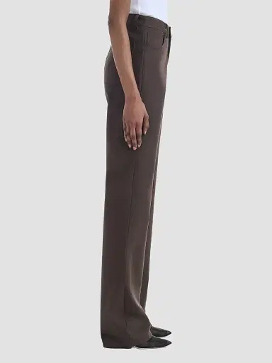 Altuzarra Women's Mills Cotton Slim-Straight Pants - Fudge - Size 12 | Thumbnail 3