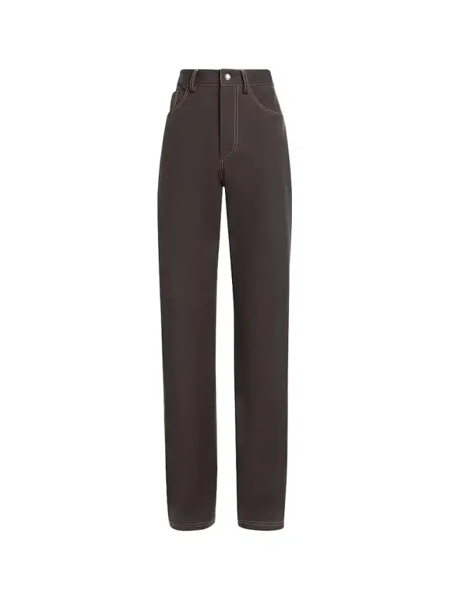 Altuzarra Women's Mills Cotton Slim-Straight Pants - Fudge