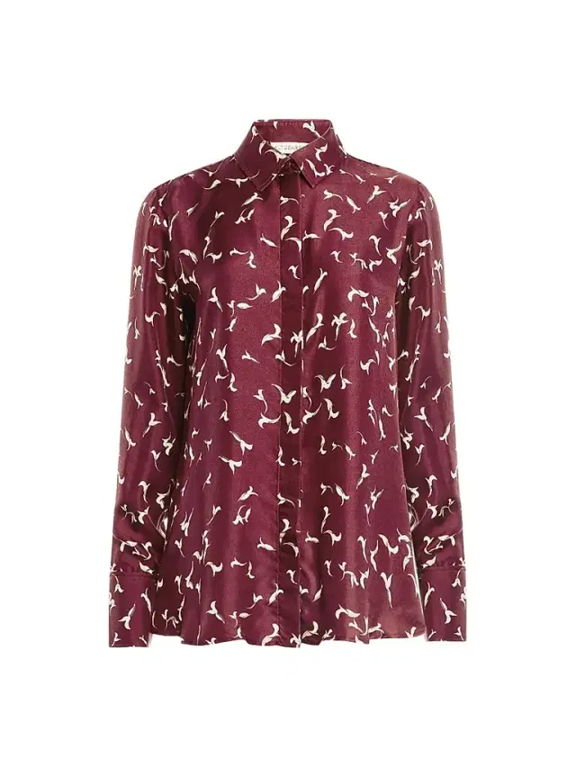 Altuzarra Women's Chika Printed Drape Top - Grenache Botanical