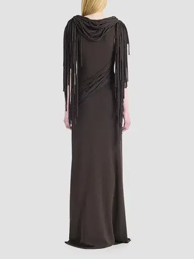 Altuzarra Women's Chaney Drape Fringe Maxi Dress - Fudge - Size Large | Thumbnail 3 Altuzarra Women's Chaney Drape Fringe Maxi Dress - Fudge - Size Large | Thumbnail 3