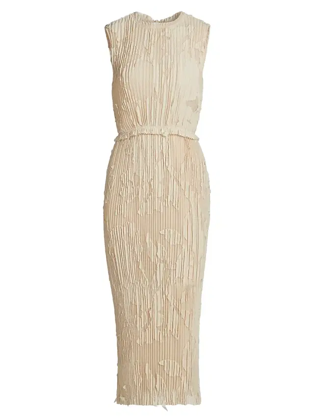 Jason Wu Collection Women's Pleated Fil Coupe Sheath Dress - Light Suede