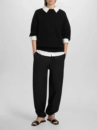 TOTEME Women's Oversized Cotton Crewneck Sweater | Thumbnail 2 TOTEME Women's Oversized Cotton Crewneck Sweater | Thumbnail 2