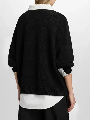 TOTEME Women's Oversized Cotton Crewneck Sweater | Thumbnail 5 TOTEME Women's Oversized Cotton Crewneck Sweater | Thumbnail 5