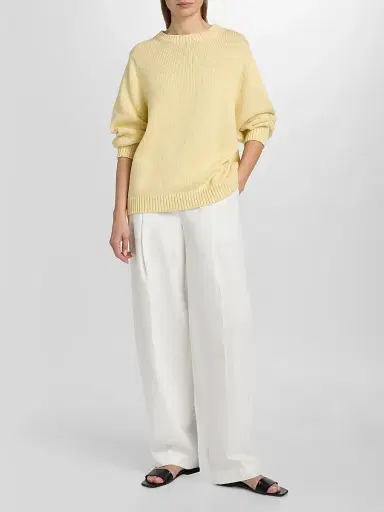 TOTEME Women's Oversized Cotton Crewneck Sweater | Thumbnail 2