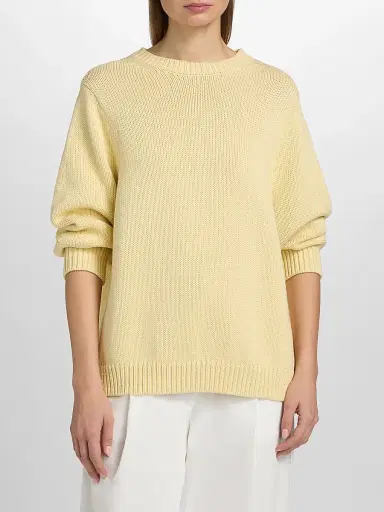TOTEME Women's Oversized Cotton Crewneck Sweater | Thumbnail 3