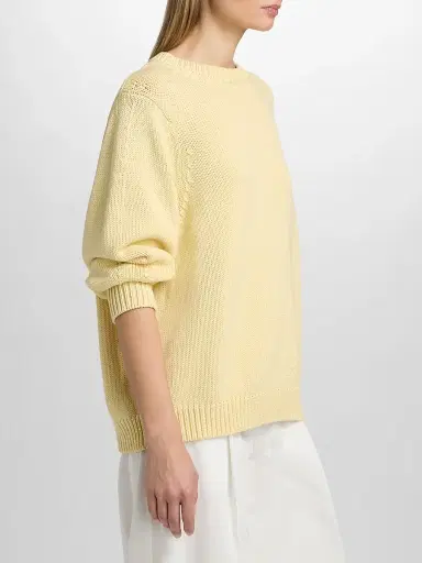 TOTEME Women's Oversized Cotton Crewneck Sweater | Thumbnail 4
