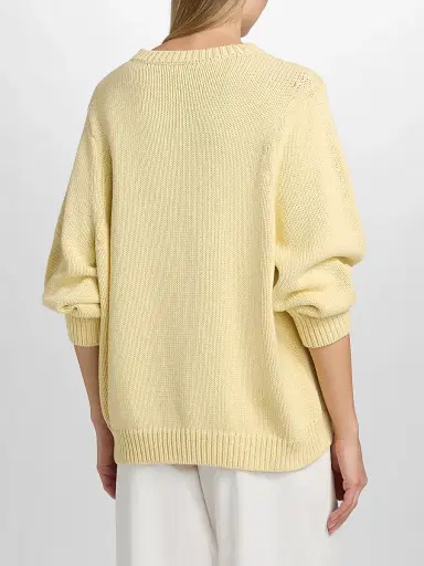 TOTEME Women's Oversized Cotton Crewneck Sweater | Thumbnail 5