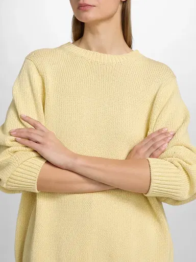 TOTEME Women's Oversized Cotton Crewneck Sweater | Thumbnail 6