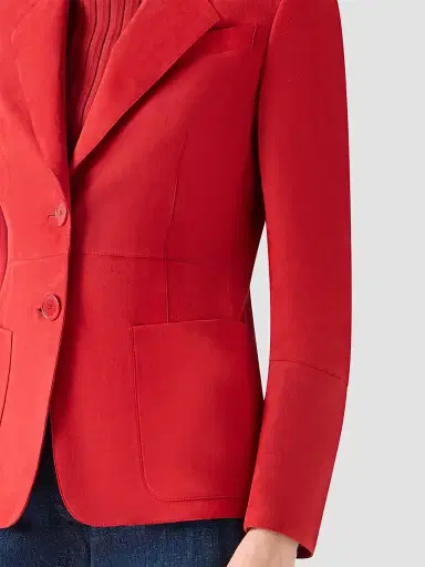 Akris punto Women's Suede Single-Breasted Blazer | Thumbnail 5 Akris punto Women's Suede Single-Breasted Blazer | Thumbnail 5