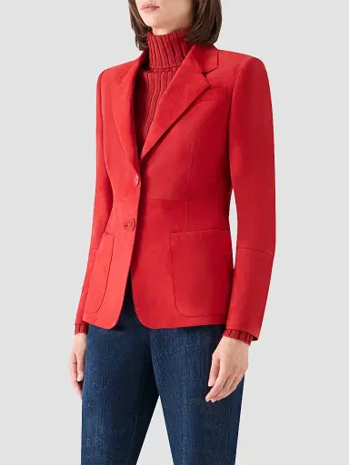 Akris punto Women's Suede Single-Breasted Blazer | Thumbnail 6 Akris punto Women's Suede Single-Breasted Blazer | Thumbnail 6
