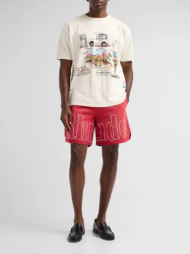 Rhude Men's Highway One T-Shirt - Vintage White Multi - Size XXL | Thumbnail 2 Rhude Men's Highway One T-Shirt - Vintage White Multi - Size XXL | Thumbnail 2
