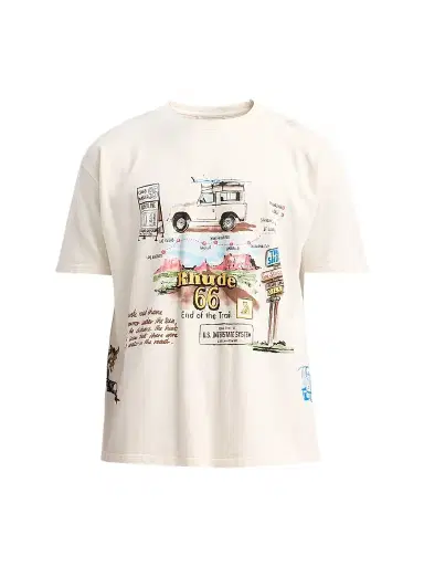 Rhude Men's Highway One T-Shirt - Vintage White Multi - Size XXL | Thumbnail 1 Rhude Men's Highway One T-Shirt - Vintage White Multi - Size XXL | Thumbnail 1