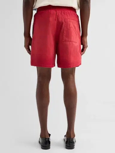 Rhude Men's Washed Logo Track Shorts - Washed Red White - Size XXL | Thumbnail 3