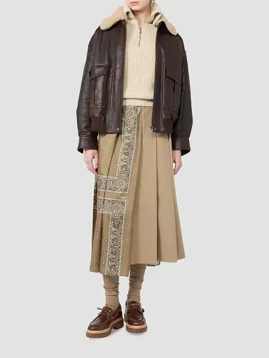 Weekend Max Mara Women's Twill Skirt - Tobacco - Size 14 | Thumbnail 2 Weekend Max Mara Women's Twill Skirt - Tobacco - Size 14 | Thumbnail 2