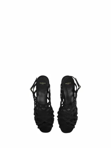 Balmain Wedge Cage sandals in suede | Thumbnail 6 Balmain Wedge Cage sandals in suede | Thumbnail 6