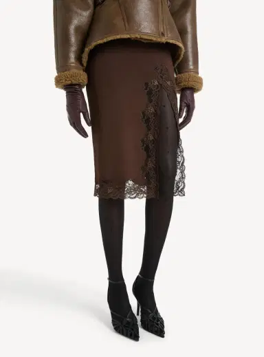 Balmain Knit midi skirt with lace | Thumbnail 5 Balmain Knit midi skirt with lace | Thumbnail 5