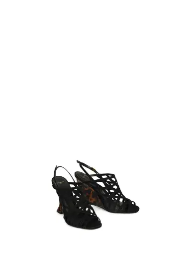 Balmain Wedge Cage sandals in suede | Thumbnail 3 Balmain Wedge Cage sandals in suede | Thumbnail 3