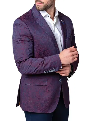 Maceoo Men's Blazer Socrates Moxy Multi - Dark Purple | Thumbnail 7