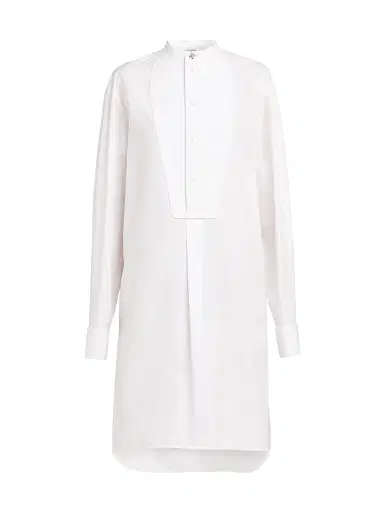 Bottega Veneta Women's Tuxedo-Bib Cotton Poplin Shirtdress | Thumbnail 1 Bottega Veneta Women's Tuxedo-Bib Cotton Poplin Shirtdress | Thumbnail 1
