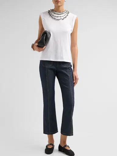 Cinq à Sept Women's Bella Layered Necklace T-Shirt | Thumbnail 2