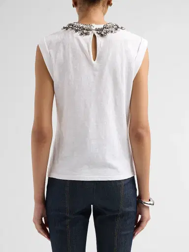 Cinq à Sept Women's Bella Layered Necklace T-Shirt | Thumbnail 3