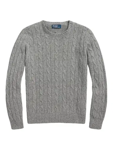 Polo Ralph Lauren Men's Cashmere Cable-Knit Sweater - Grey - Size XXL | Thumbnail 1