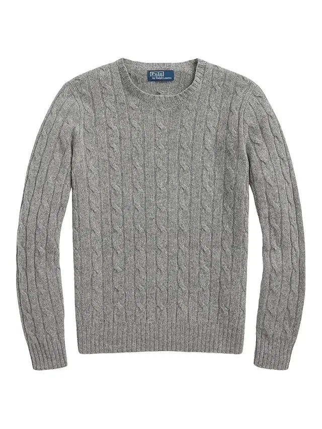 Polo Ralph Lauren Men's Cashmere Cable-Knit Sweater - Grey