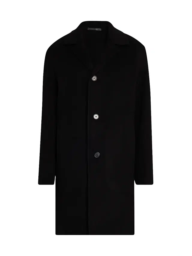 Theory Men's Wool Modern Single-Breasted Coat - Black